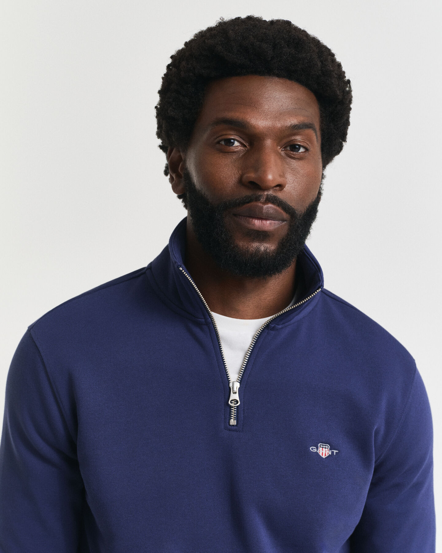 Shield sweatshirt med halv lynlås