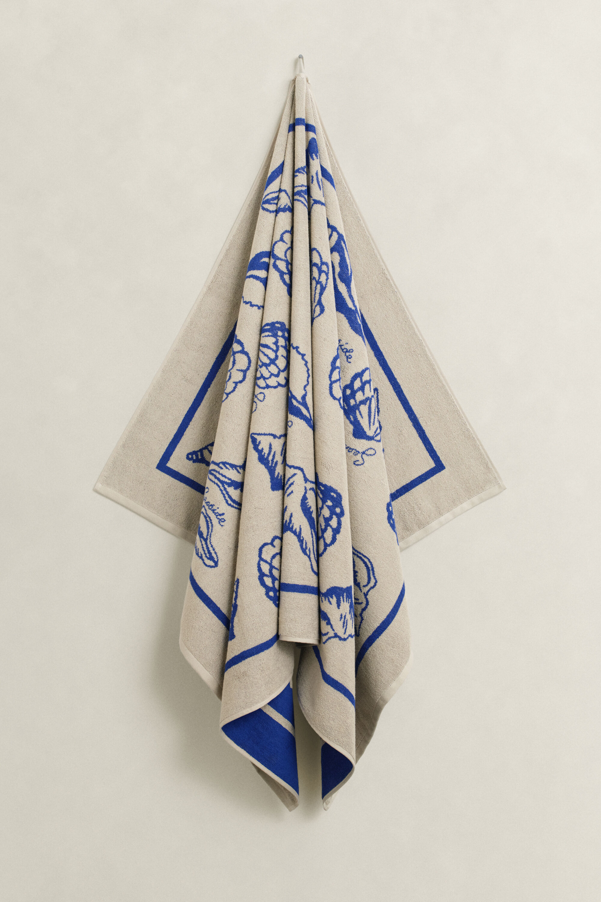 Strandhåndklæde med Seashell-tryk