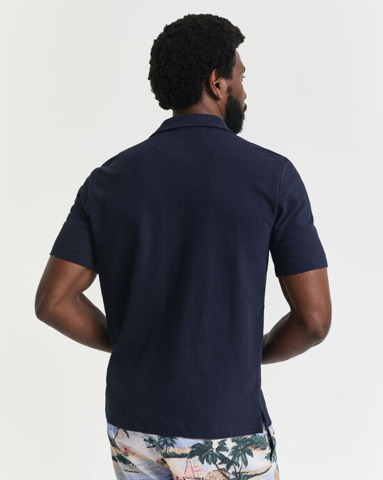 Tekstureret kort&aelig;rmet skjorte