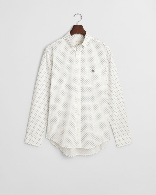 Regular fit skjorte med mikro-tryk