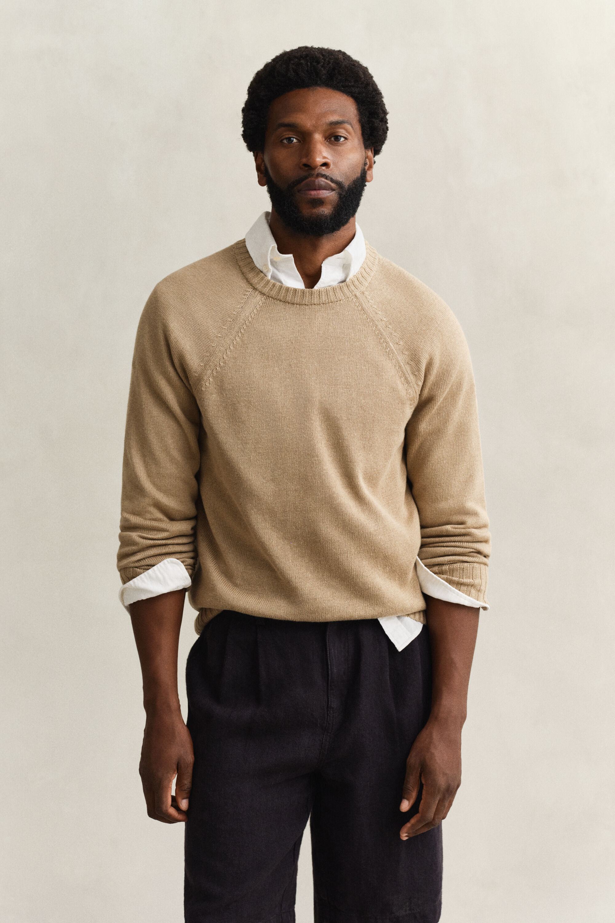 Sweater af hørblanding
