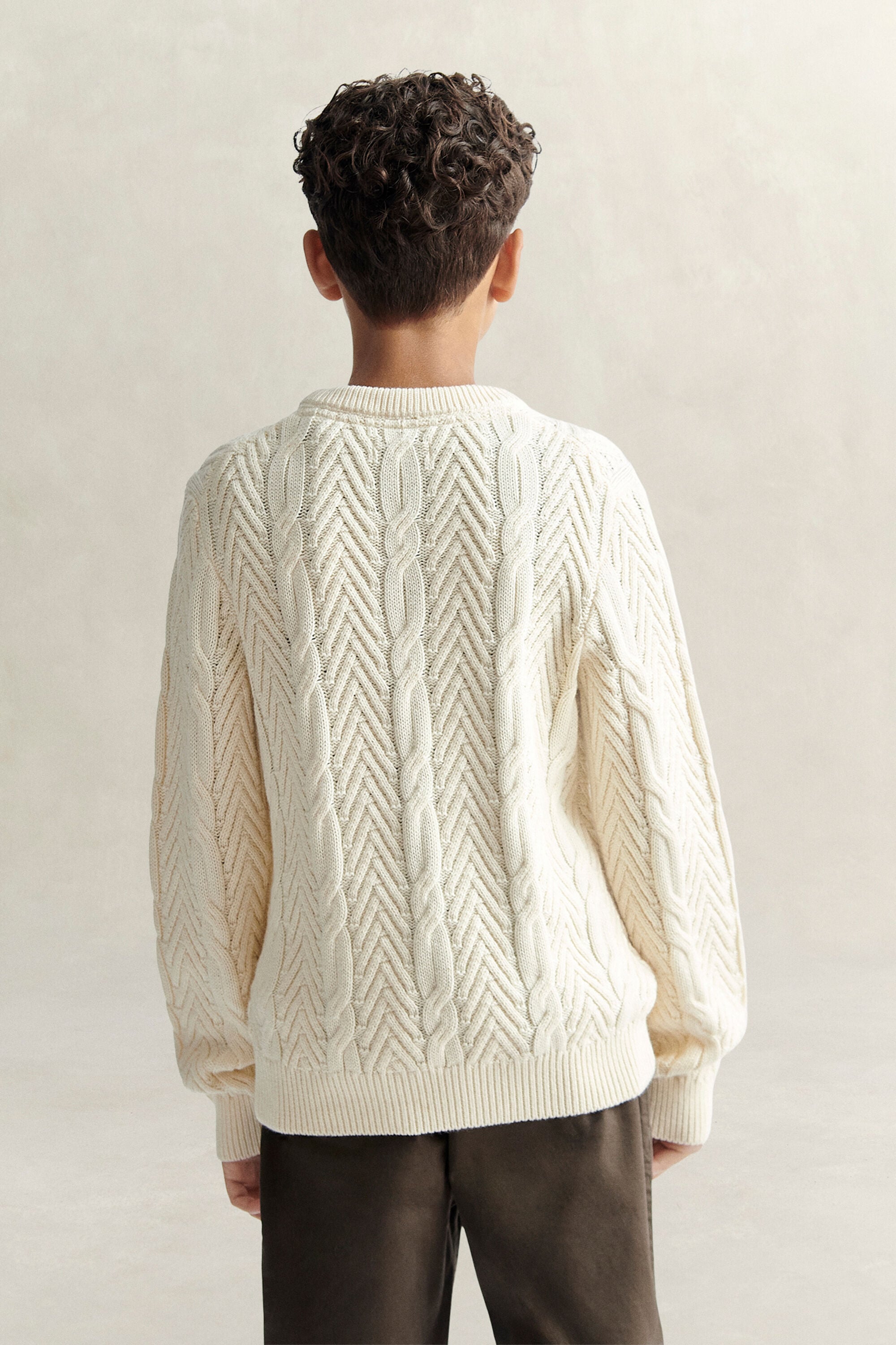 Teen Boys kabelstrikket sweater
