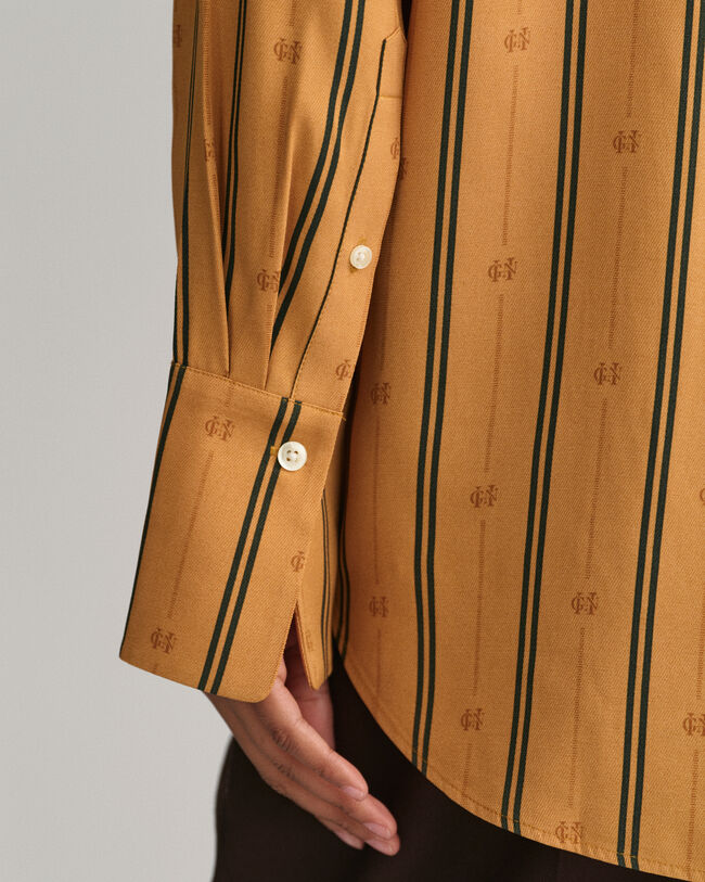 Relaxed fit Monogram stribet skjorte