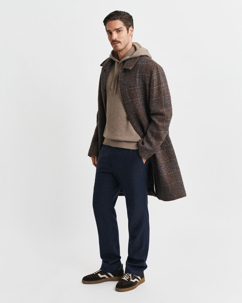 Hættetrøje i kashmirblanding