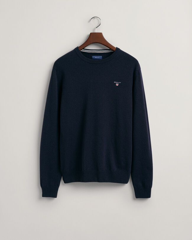 Crewneck sweater i ekstra fin lammeuld