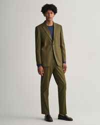 Jakkes&aelig;t-blazer af h&oslash;r og bomuld