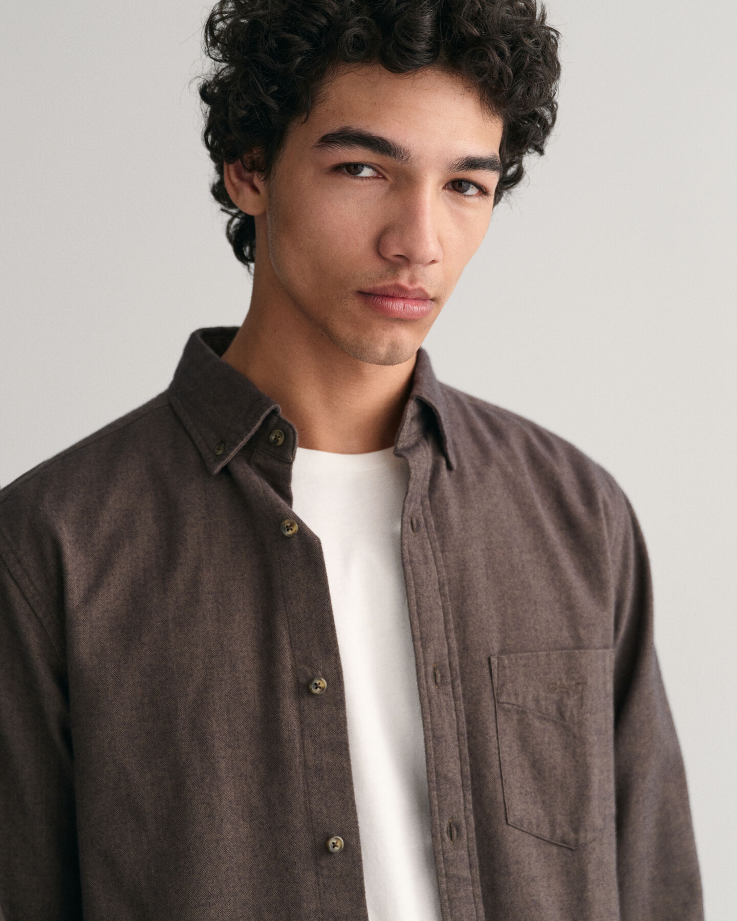 Regular fit sildebensmønstret flannelskjorte