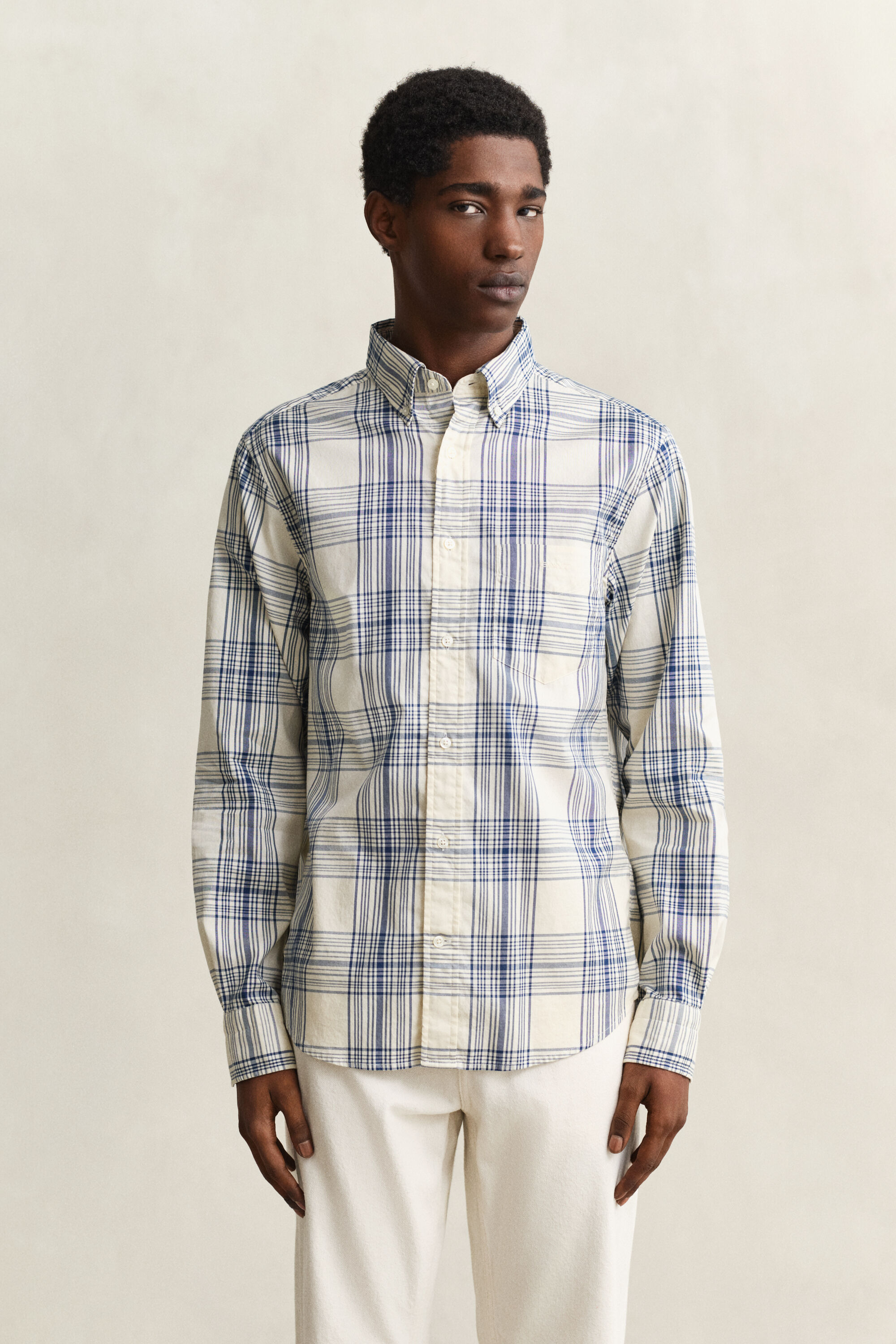 Regular fit Dreamy Oxford skjorte med tern