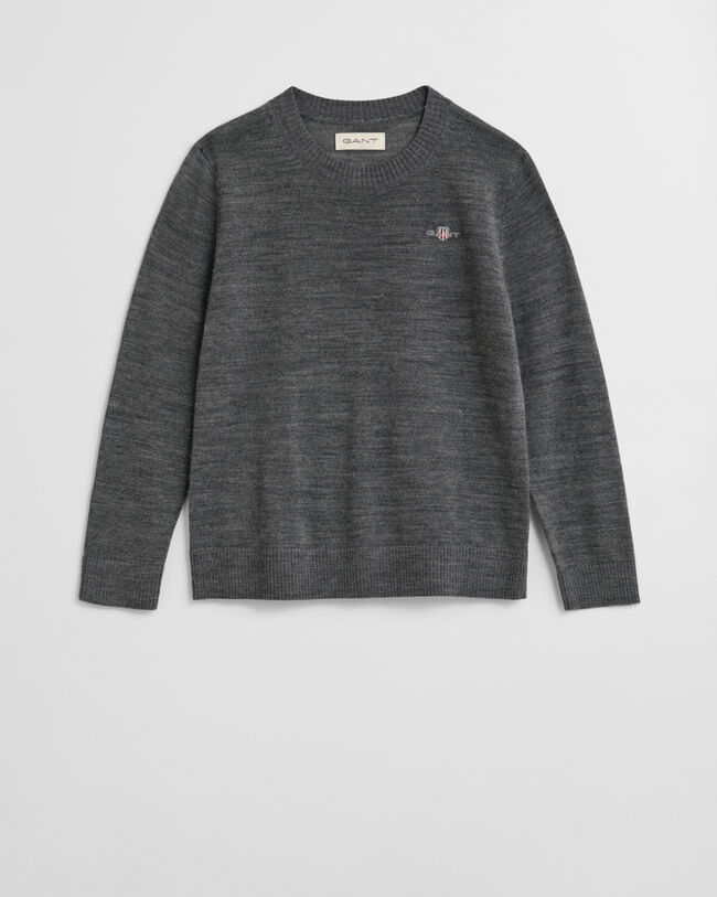 Kids crewneck sweater af ekstra fin merinould