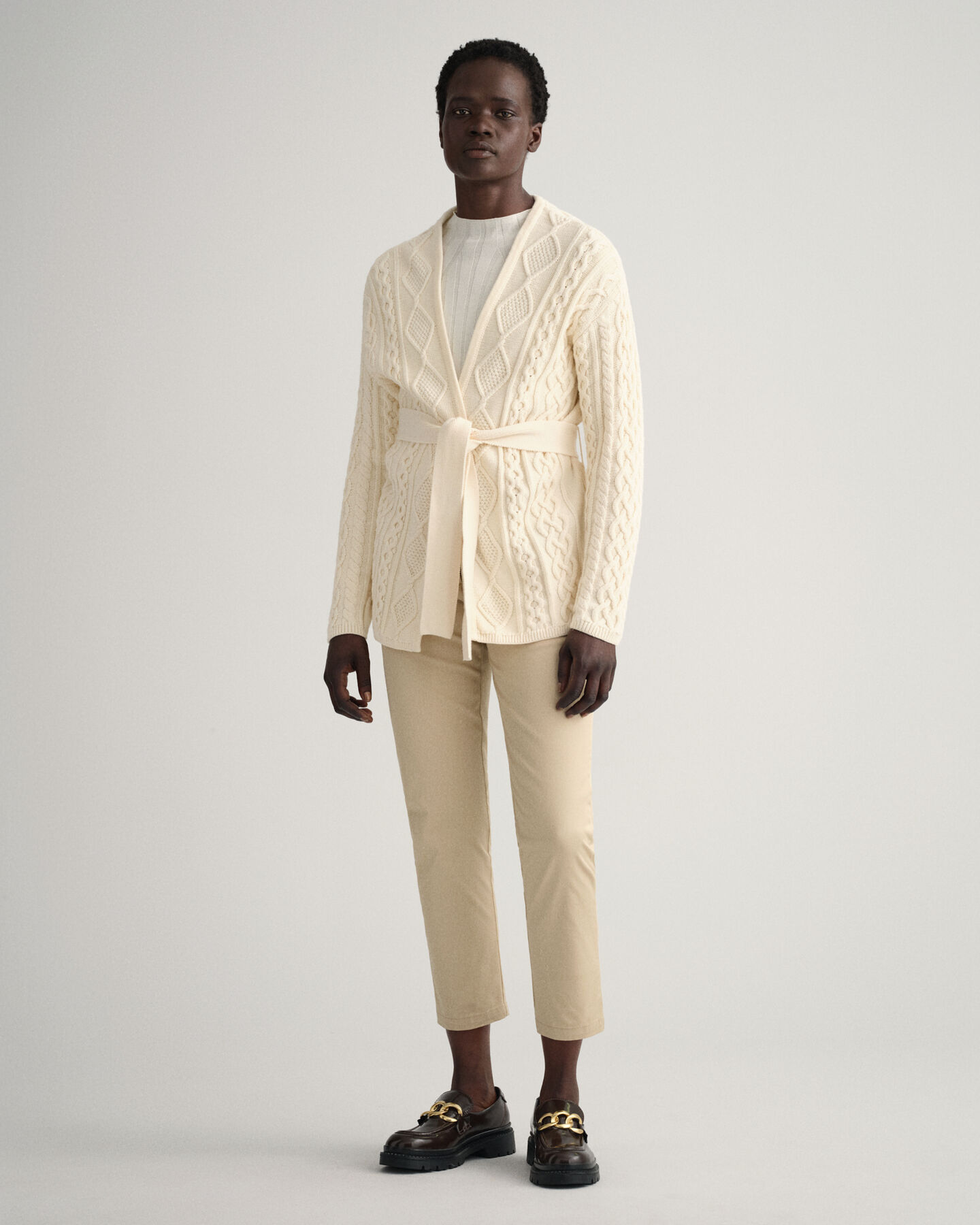 Kabelstrikket slå-om cardigan