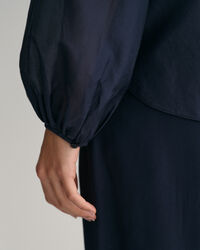 Relaxed fit bomuldssilkebluse