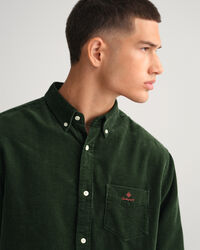 Regular fit skjorte af jernbanefløjl