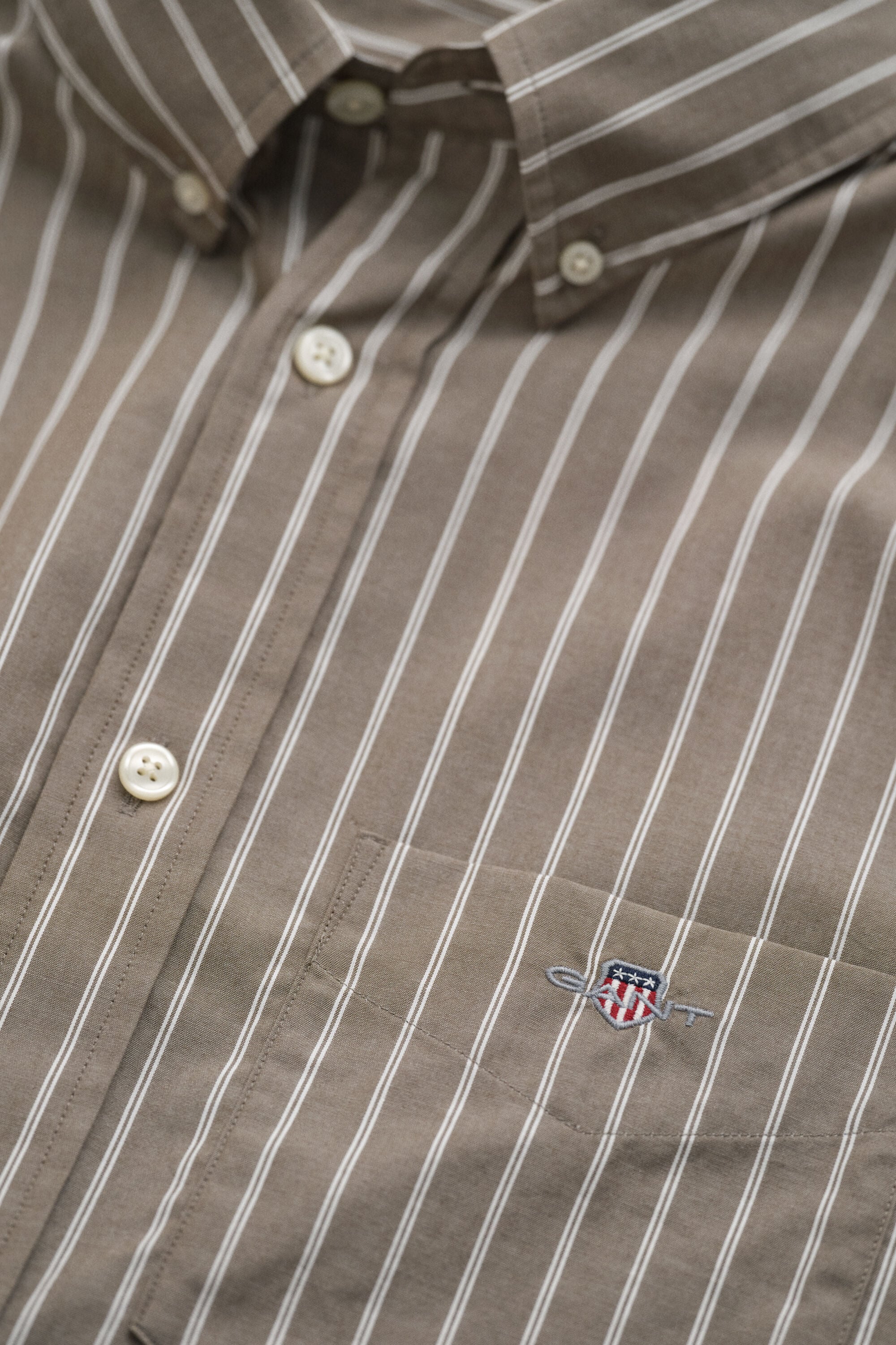 Stribet klassisk poplin-skjorte