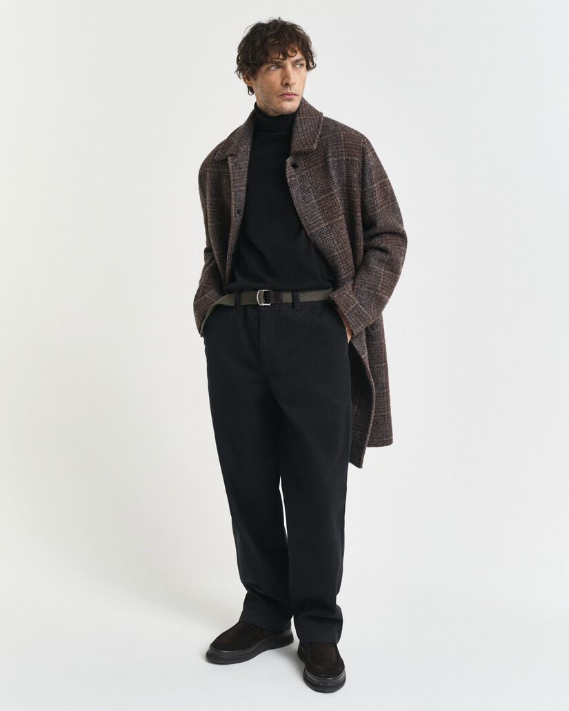 Klassiske sweater i bomuld med rullekrave