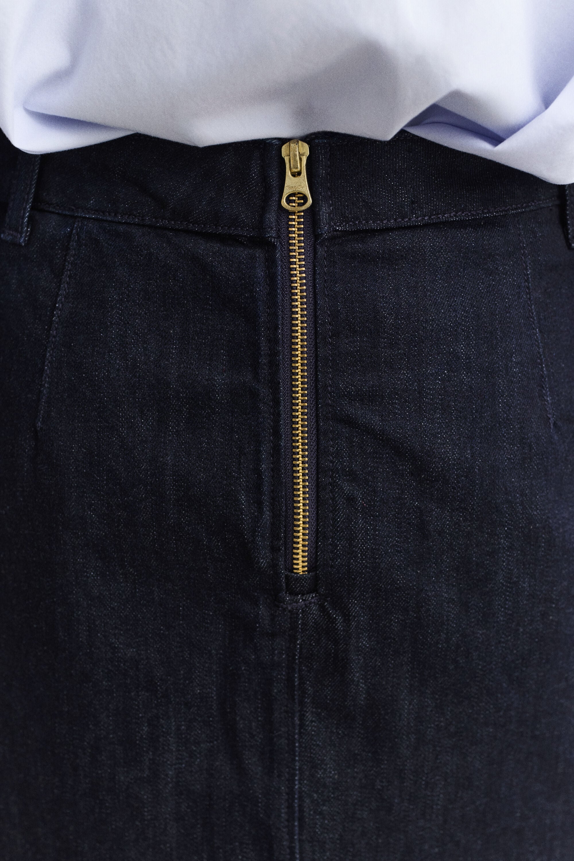 Denim pencil-nederdel