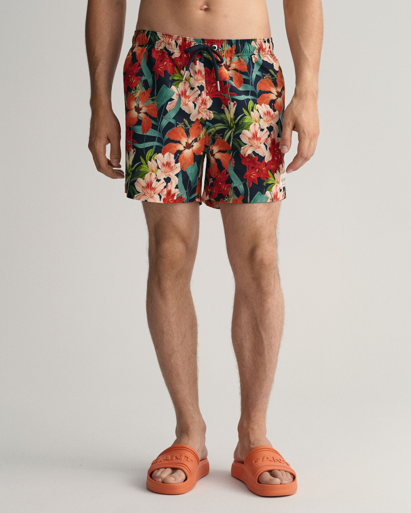 Classic Fit badeshorts med Floral-tryk