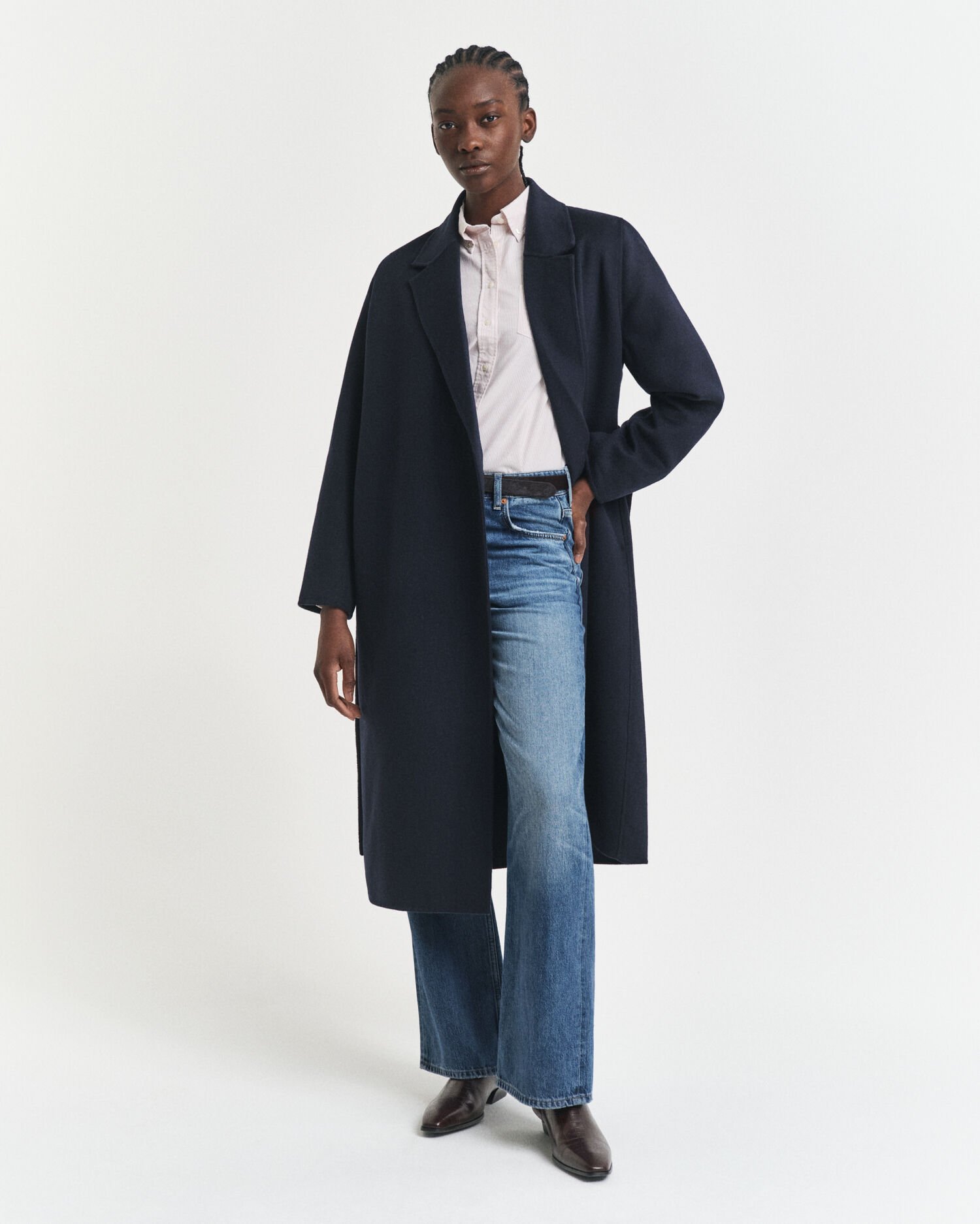 Regular fit klassisk stribet Oxford-skjorte