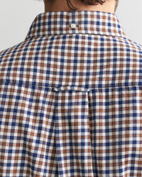 Regular fit let gingham skjorte af twill