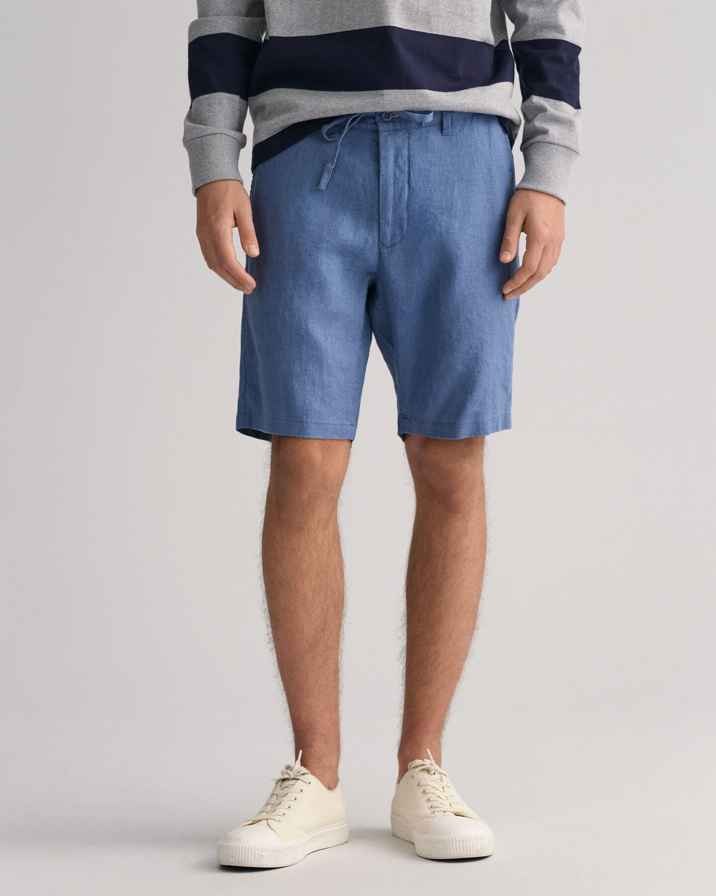 Relaxed fit shorts af h&oslash;r med l&oslash;besnor