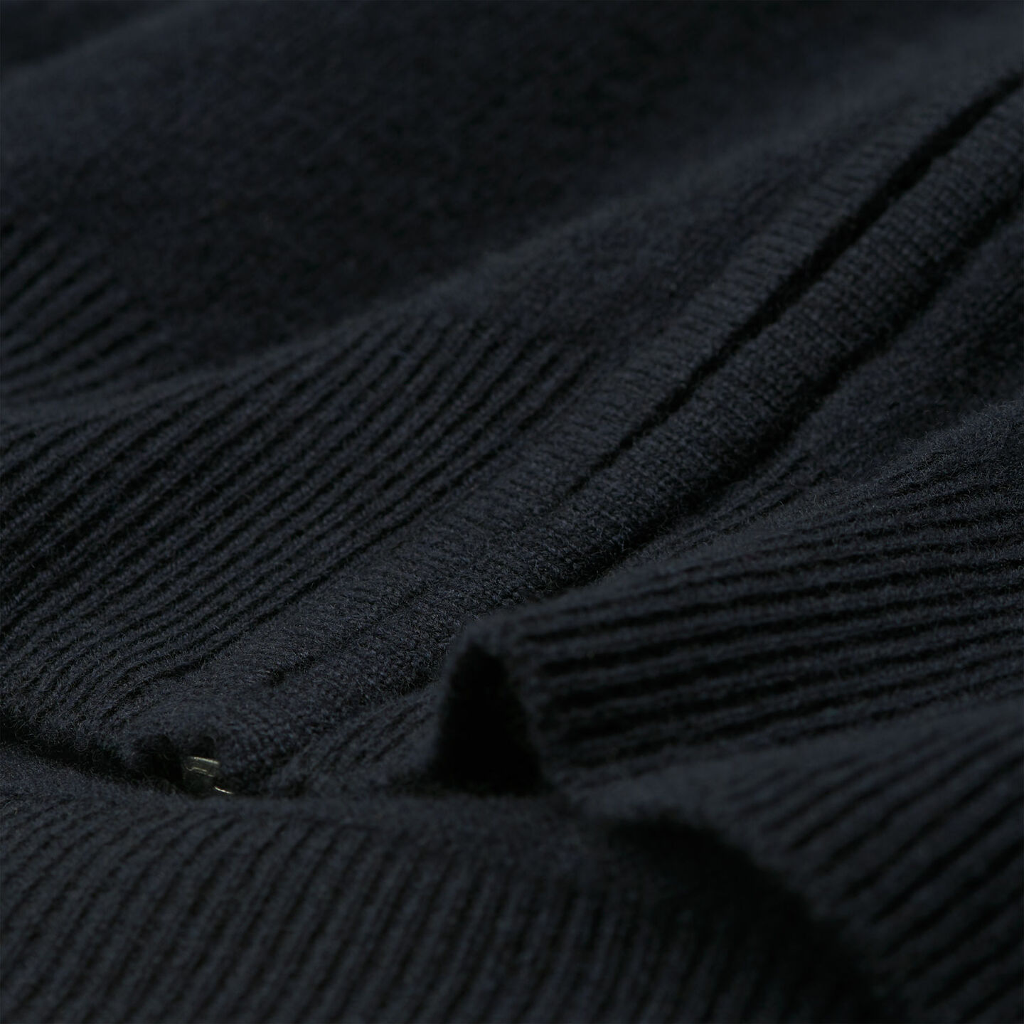 Cardigan af ekstra fin lammeuld med lynlås