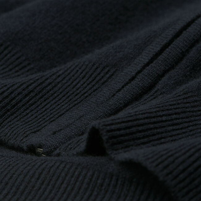 Cardigan af ekstra fin lammeuld med lynlås