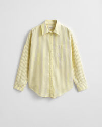 Relaxed fit poplin skjorte med striber