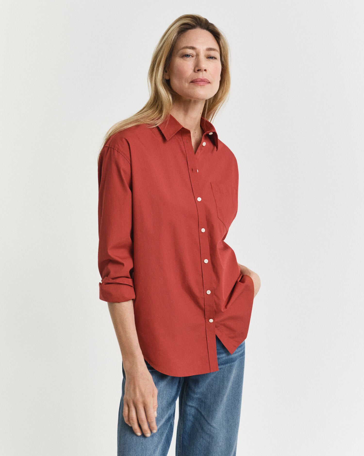 Relaxed Fit klassisk poplin-skjorte