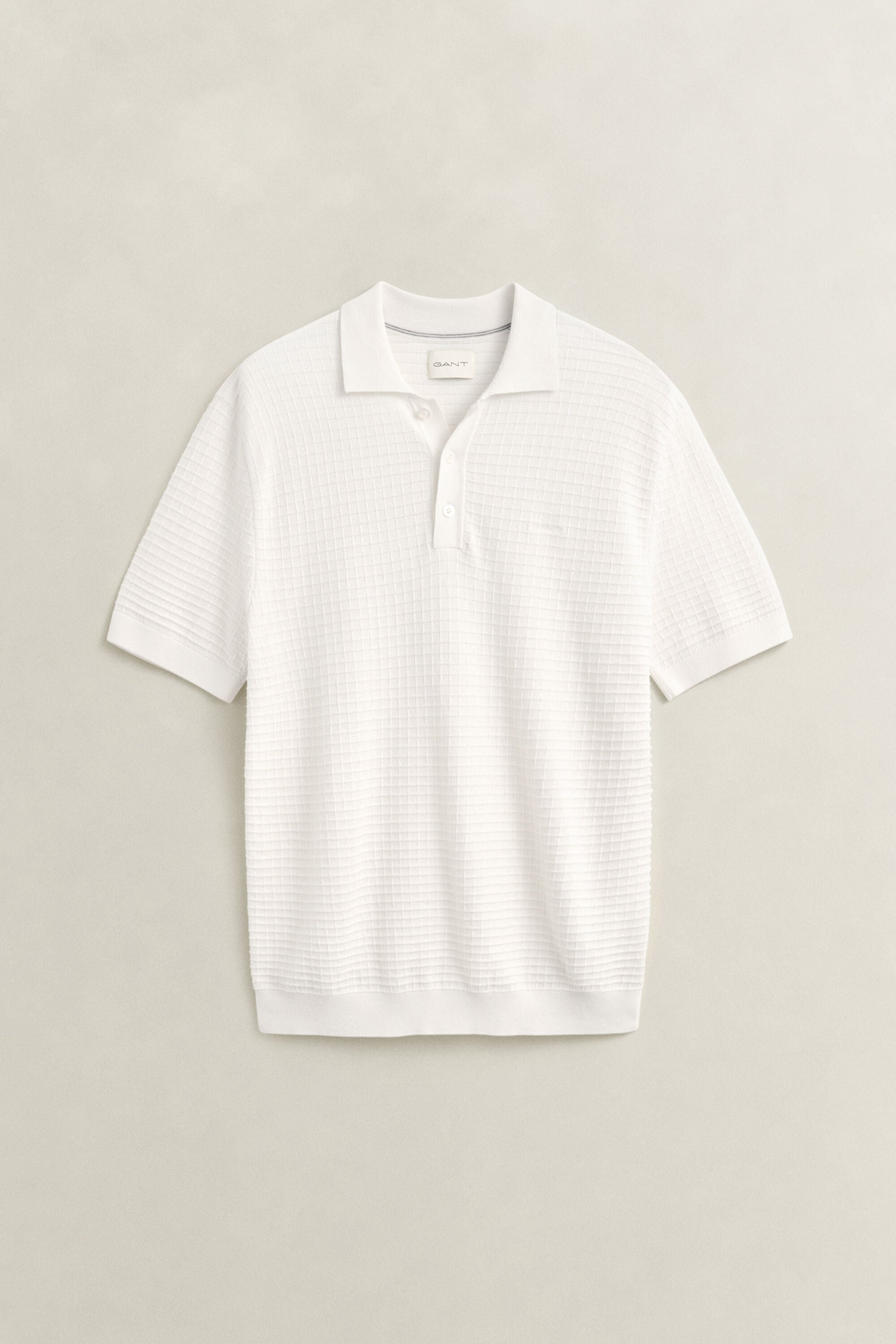 Tekstureret polosweater