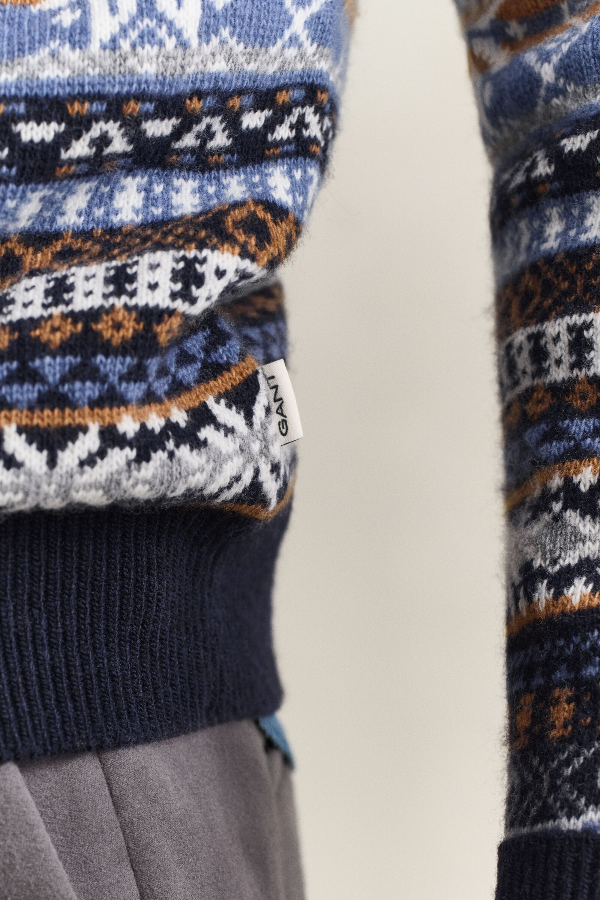 Fair Isle sweater med crewneck
