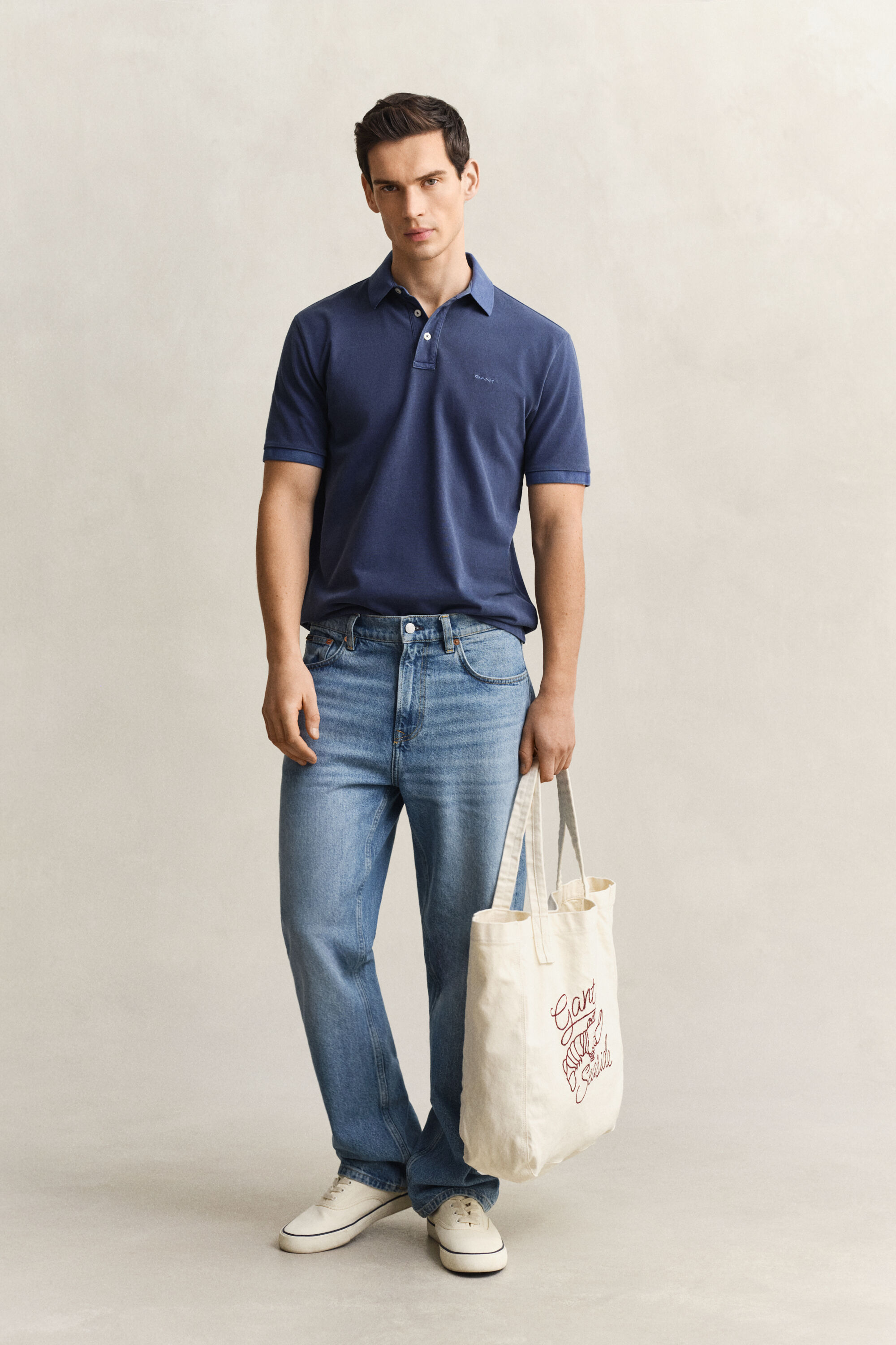 Sunfaded poloskjorte