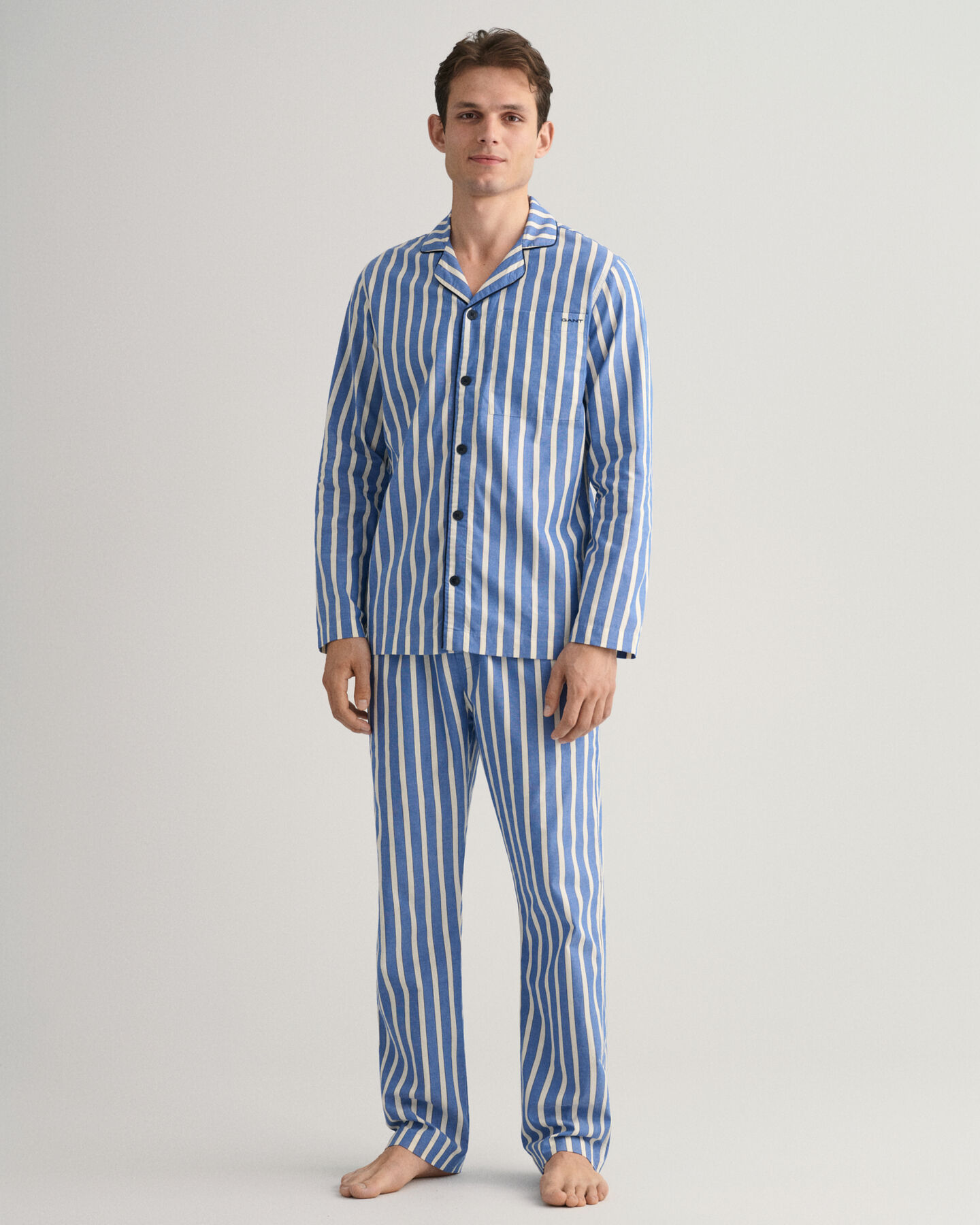 Oxford stribet pyjamassæt