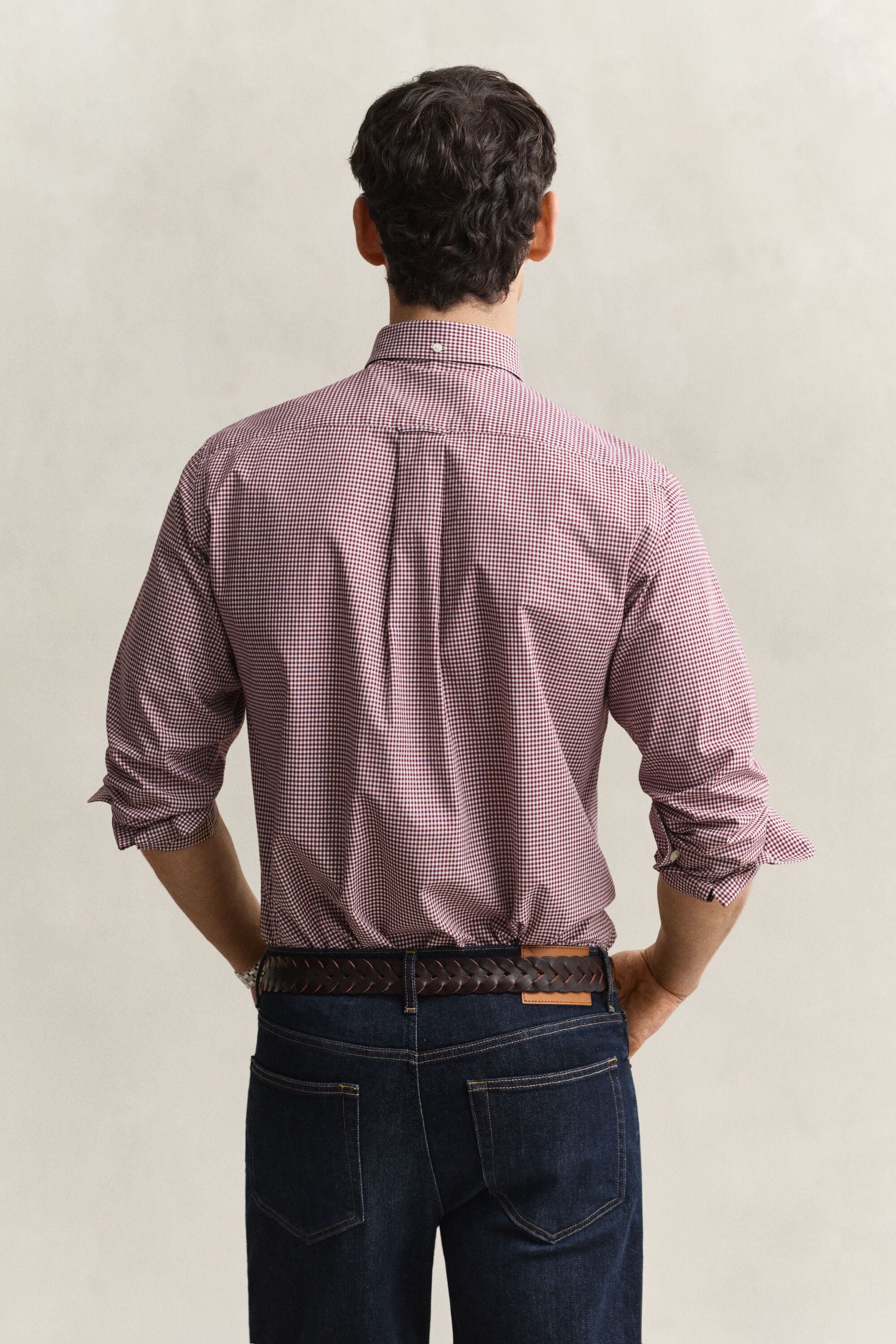 Gingham klassisk poplin-skjorte