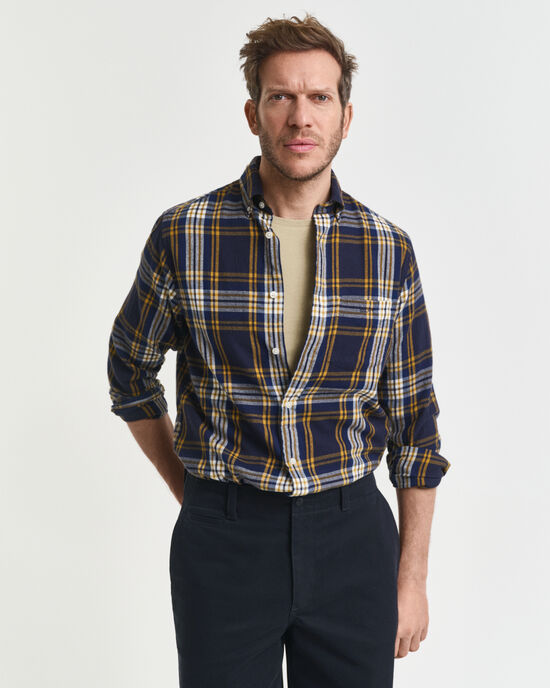 Regular fit Windblown flannelskjorte med tern