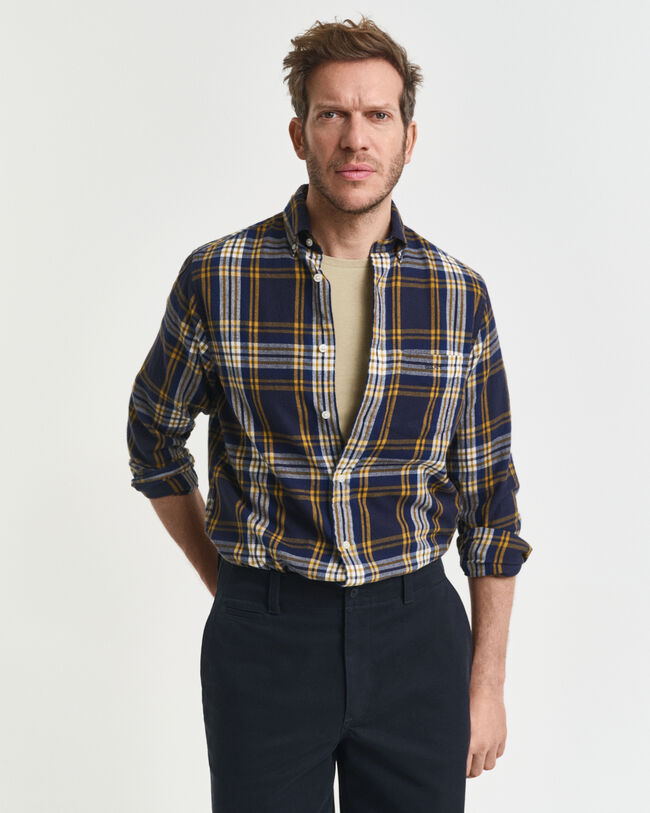 Regular fit Windblown flannelskjorte med tern