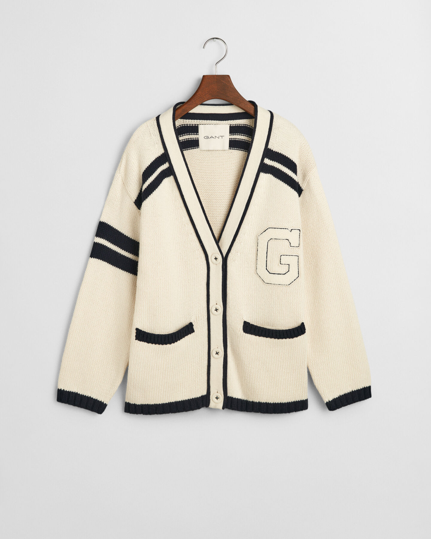 GANT Varsity cardigan med V-hals