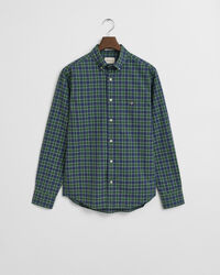 Regular fit klassisk poplin-skjorte med tern
