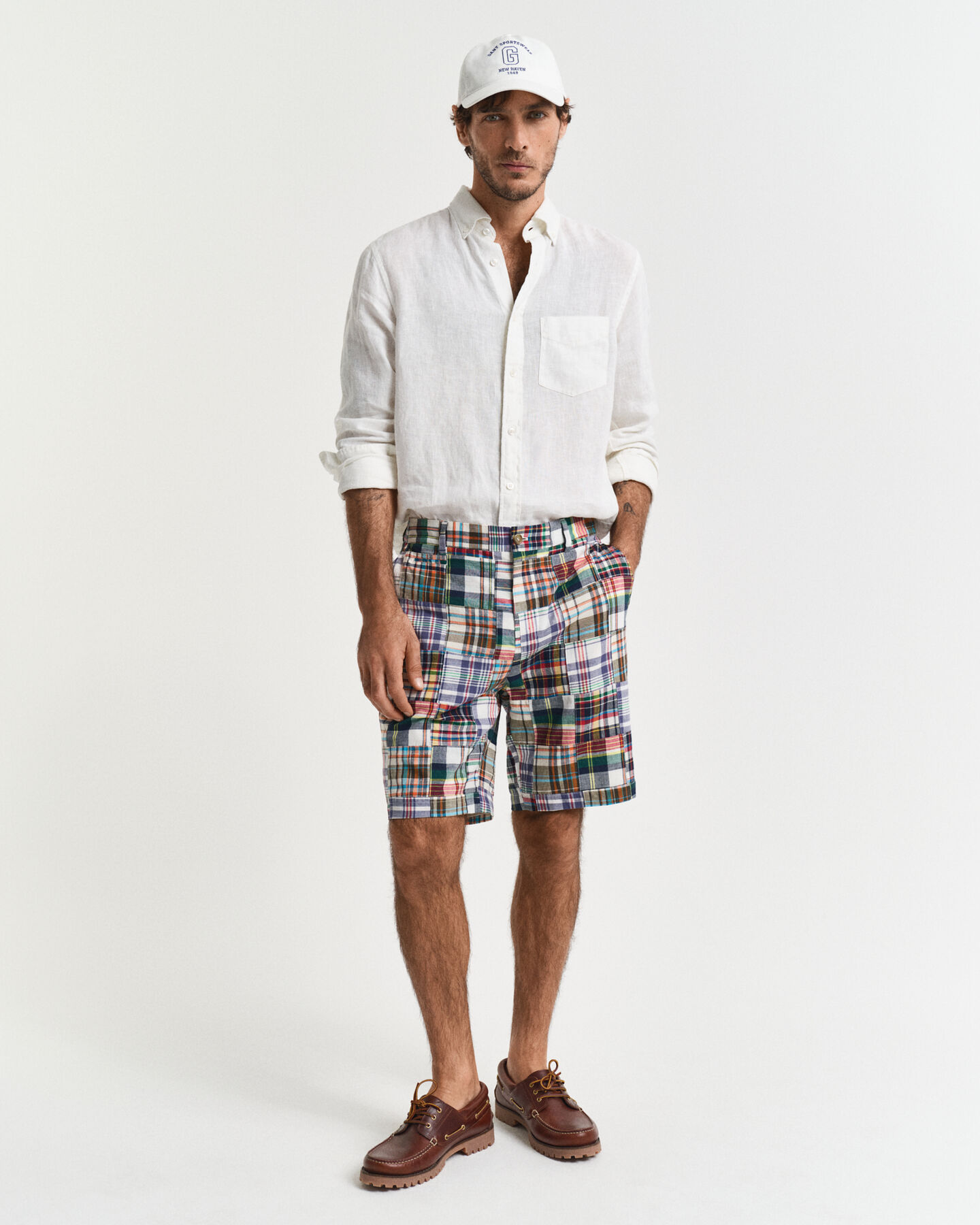 Regular fit shorts med patchwork