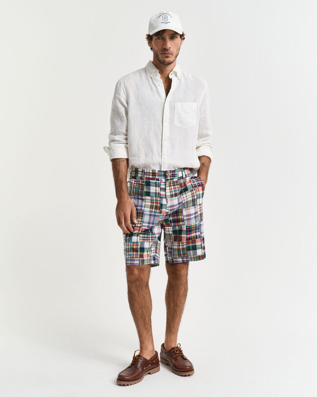 Regular fit shorts med patchwork