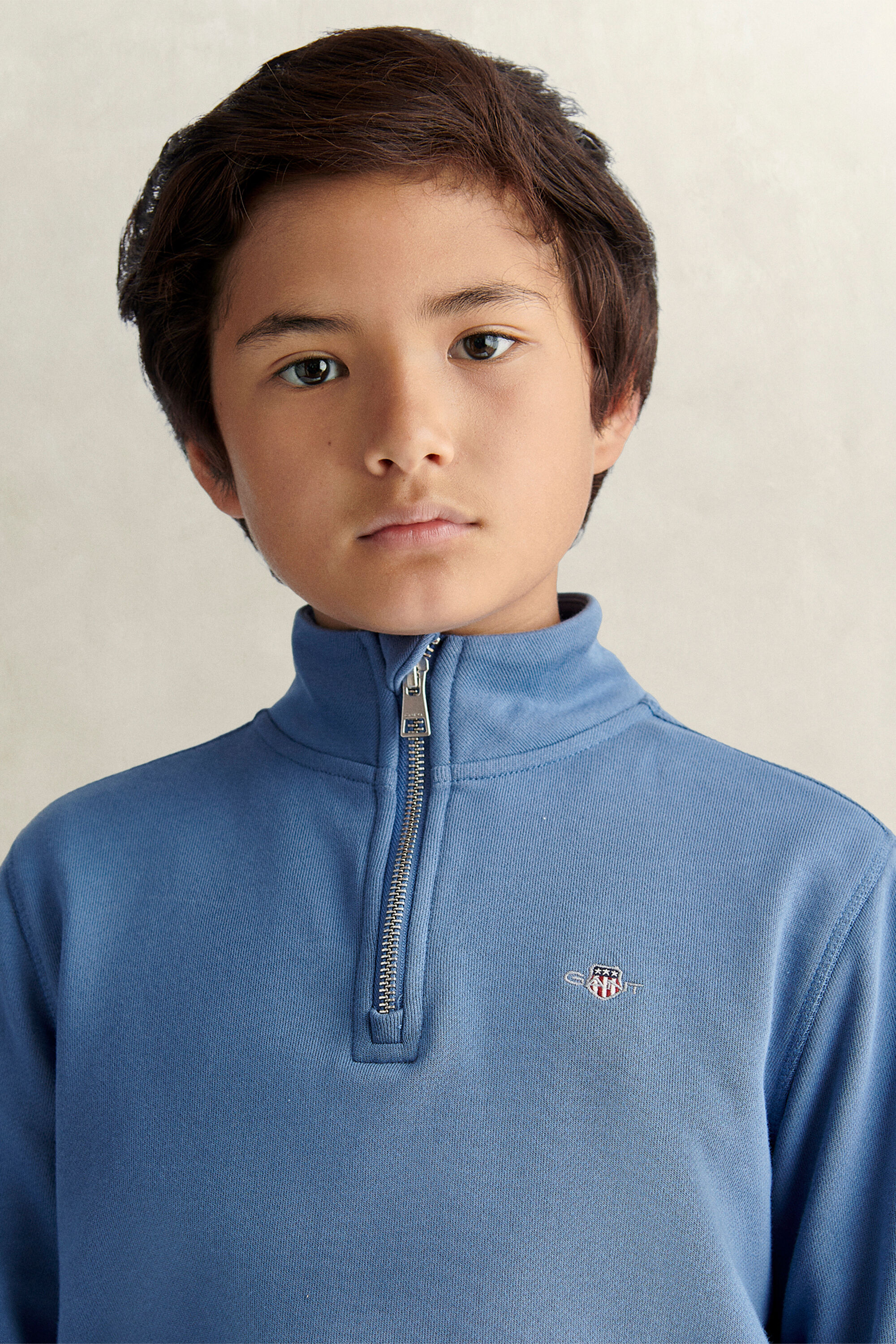 Teen Boys Shield sweatshirt med halv lynlås