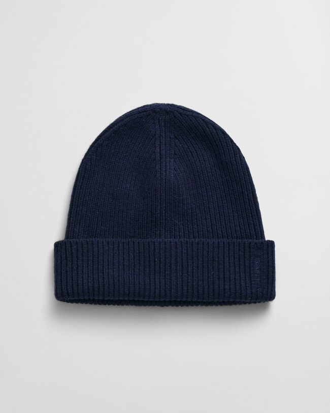 Fint strikket beanie i uld