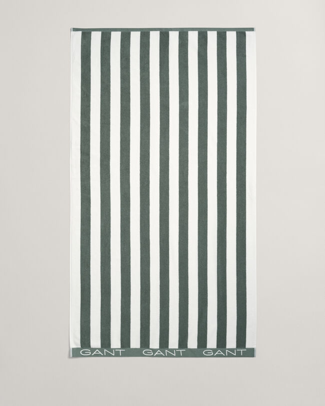 Blokstribet strandhåndklæde