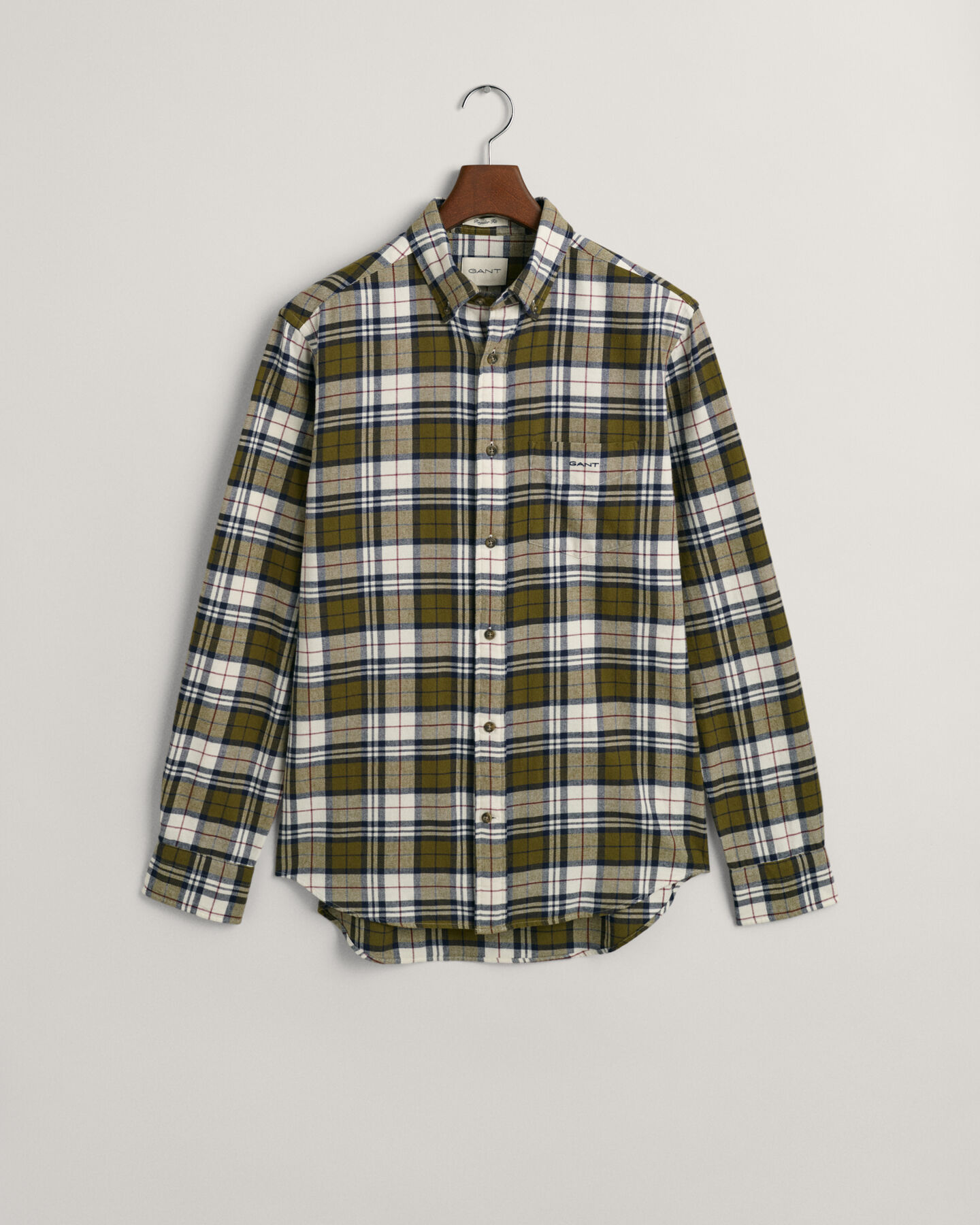 Regular fit ternet flannelskjorte