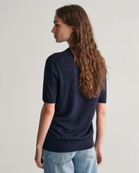 Fint strikket Rugger med korte &aelig;rmer