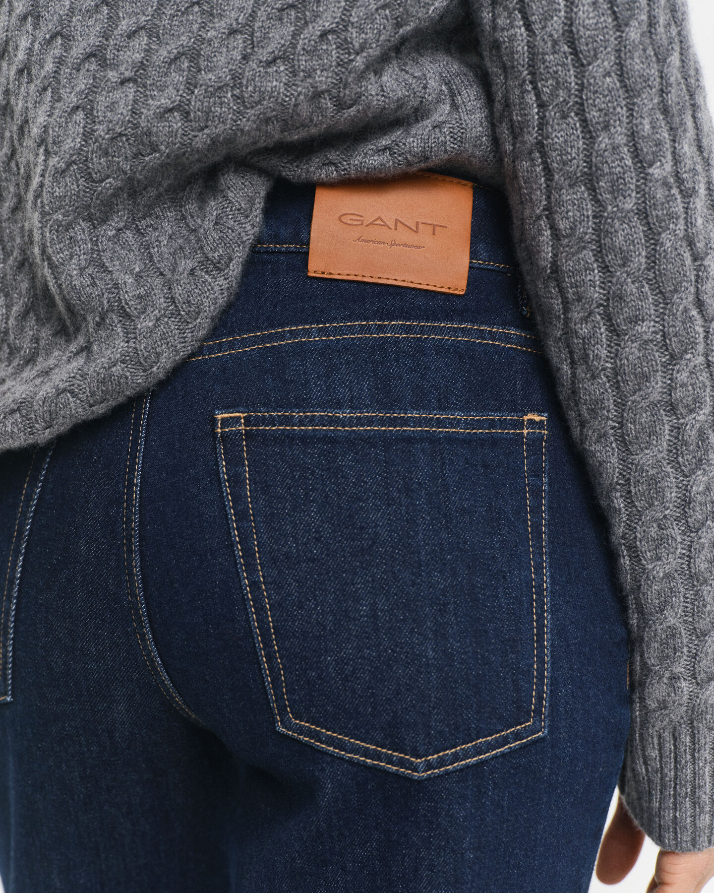 Jeans med lige ben og stræk