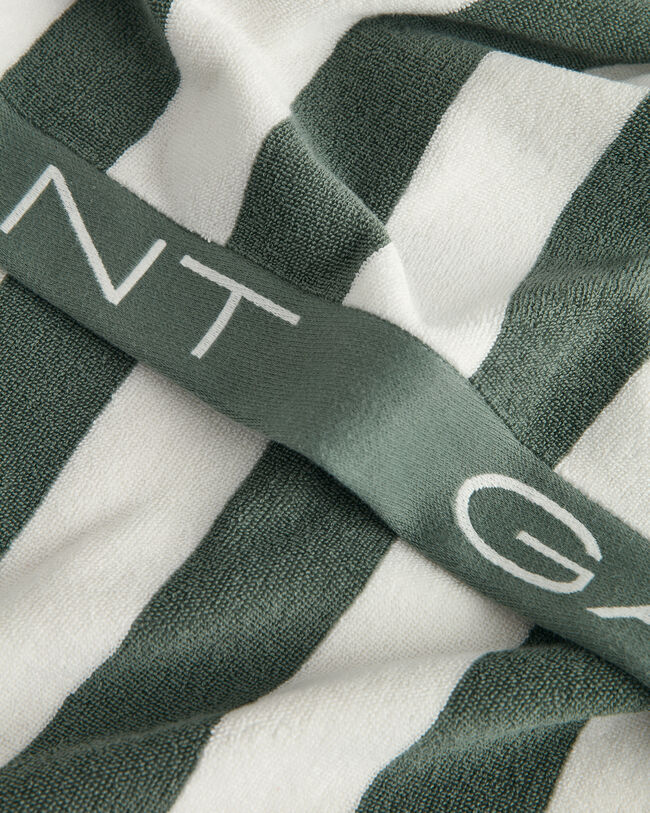 Blokstribet strandhåndklæde