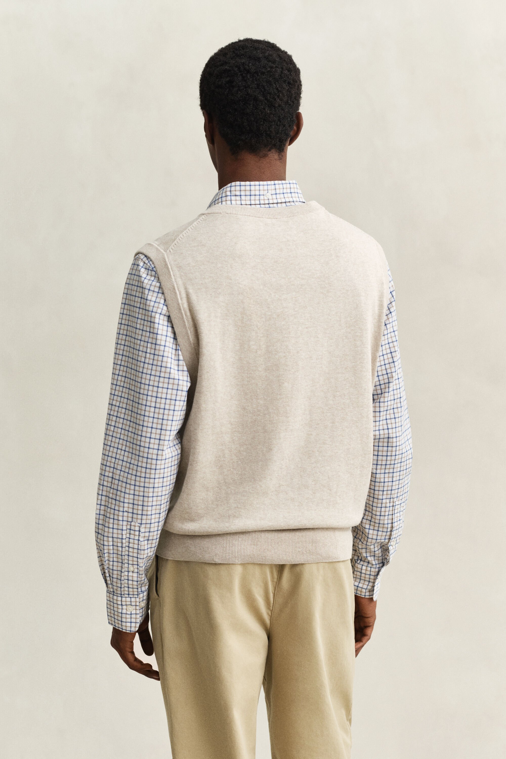 Klassisk vest af bomuld