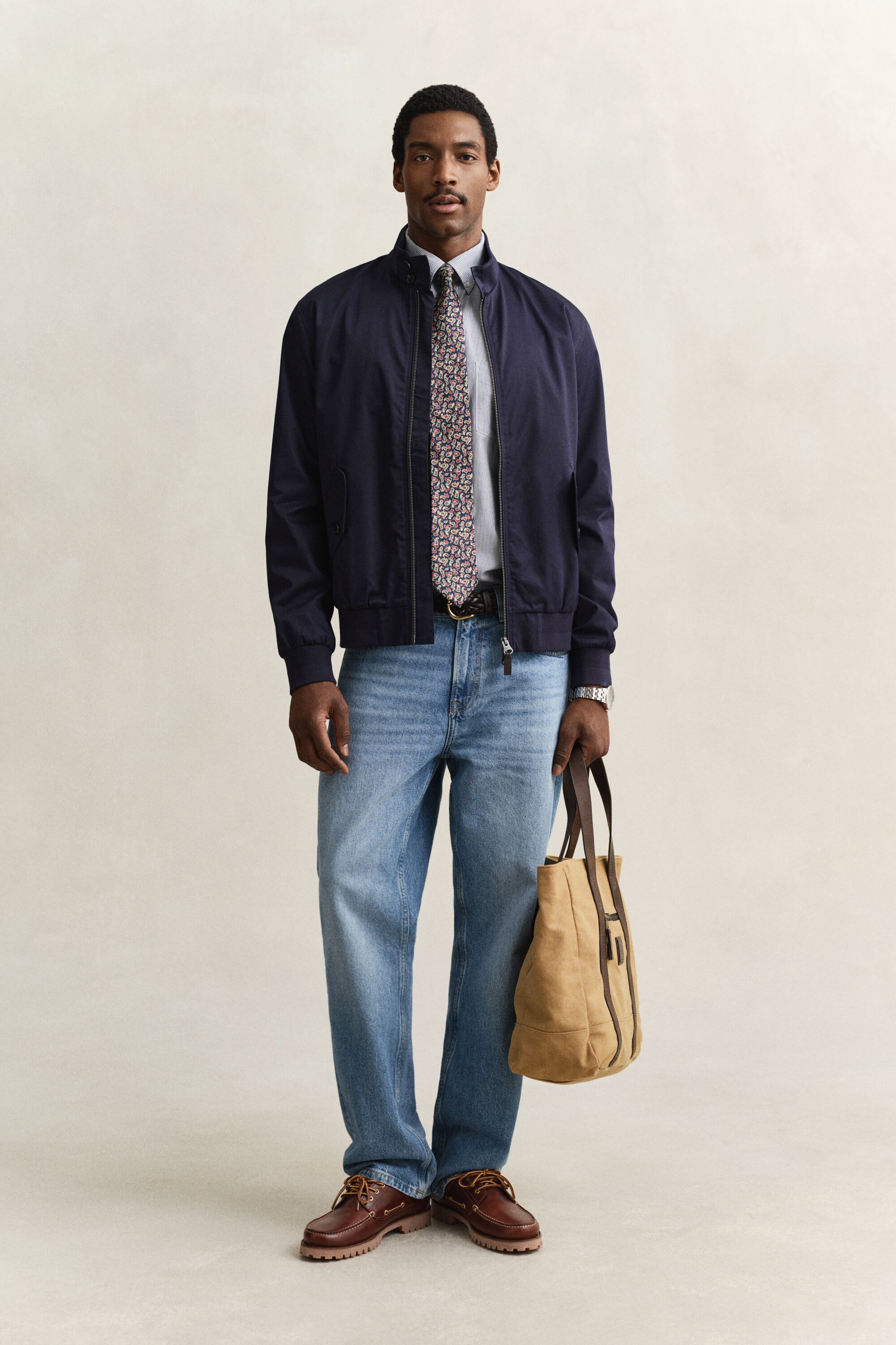 Harrington jakke i bomuldsblanding