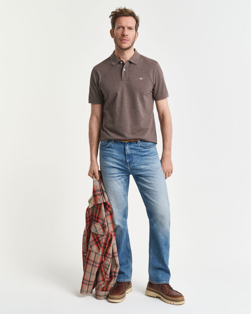 Regular fit Shield Piqué poloskjorte