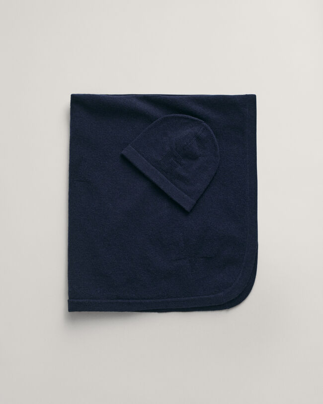 Baby gavesæt med tæppe og beanie