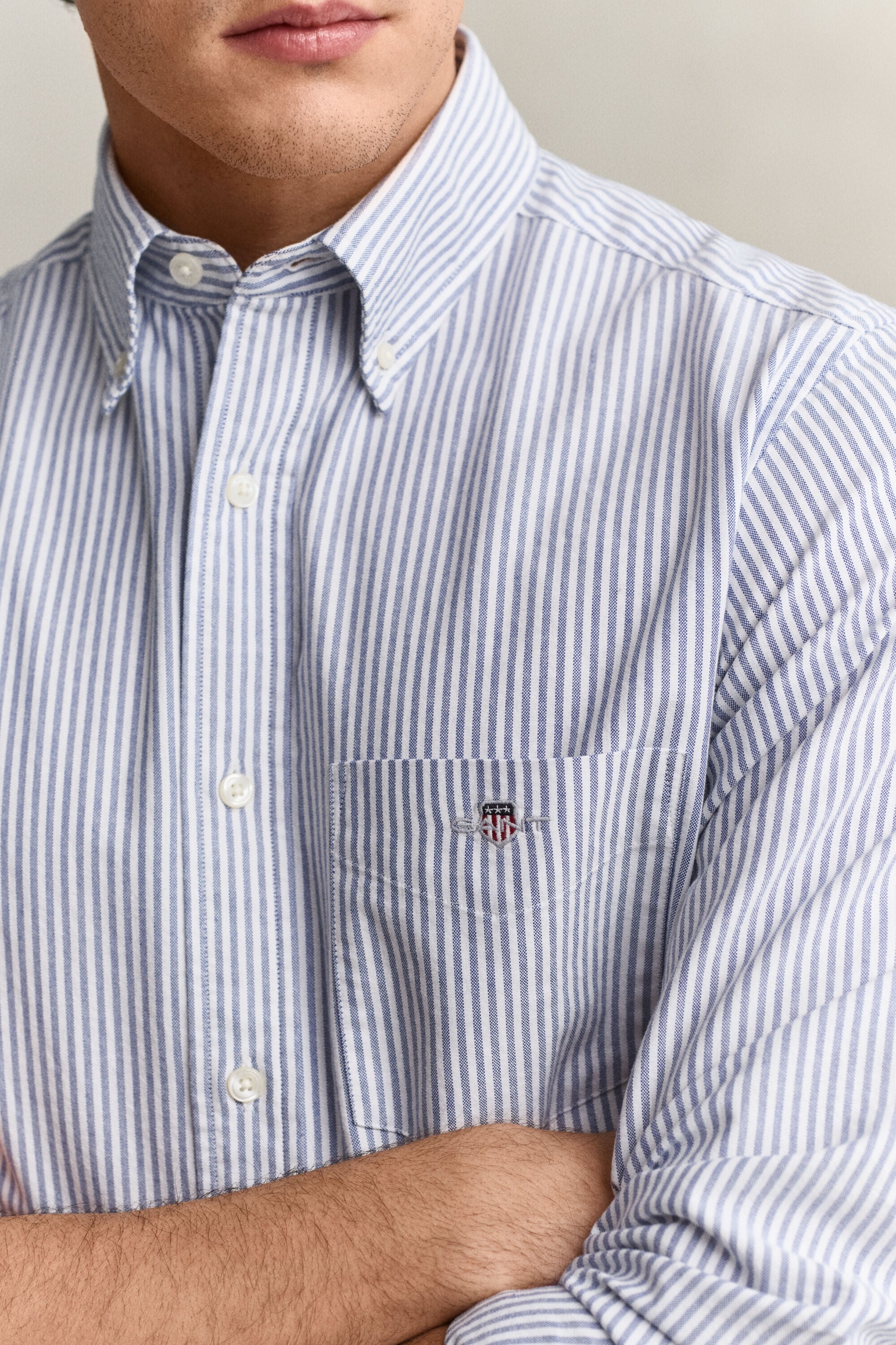 Classic Regular Oxford skjorte med striber